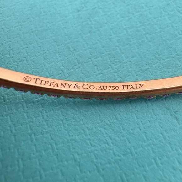 Tiffany & Co. 18k Pink Sapphire Metro Bar Bracelet in Rose Gold - Picture 5 of 6